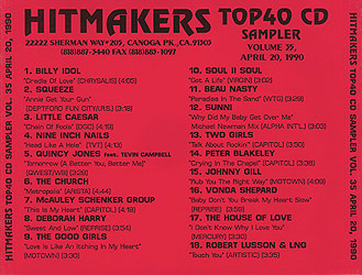 Hitmakers Top 40 CD Sampler Vol. 35 - Trayliner