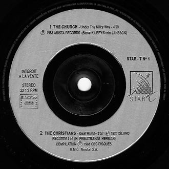 Star Tracks 7 inch Disc Label