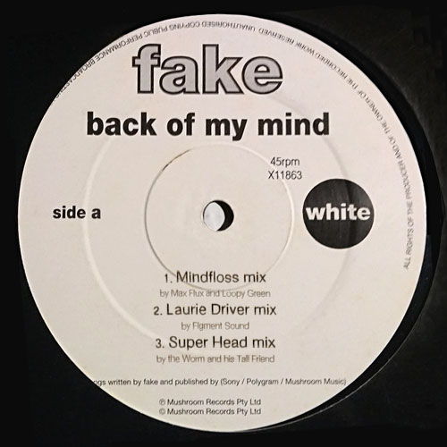 Fake - Back Of My Mind LP Cover