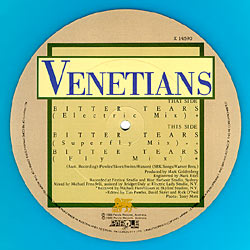 Venetians - Bitter Tears Parole 12inch Blue Vinyl Picture Disc Side 2